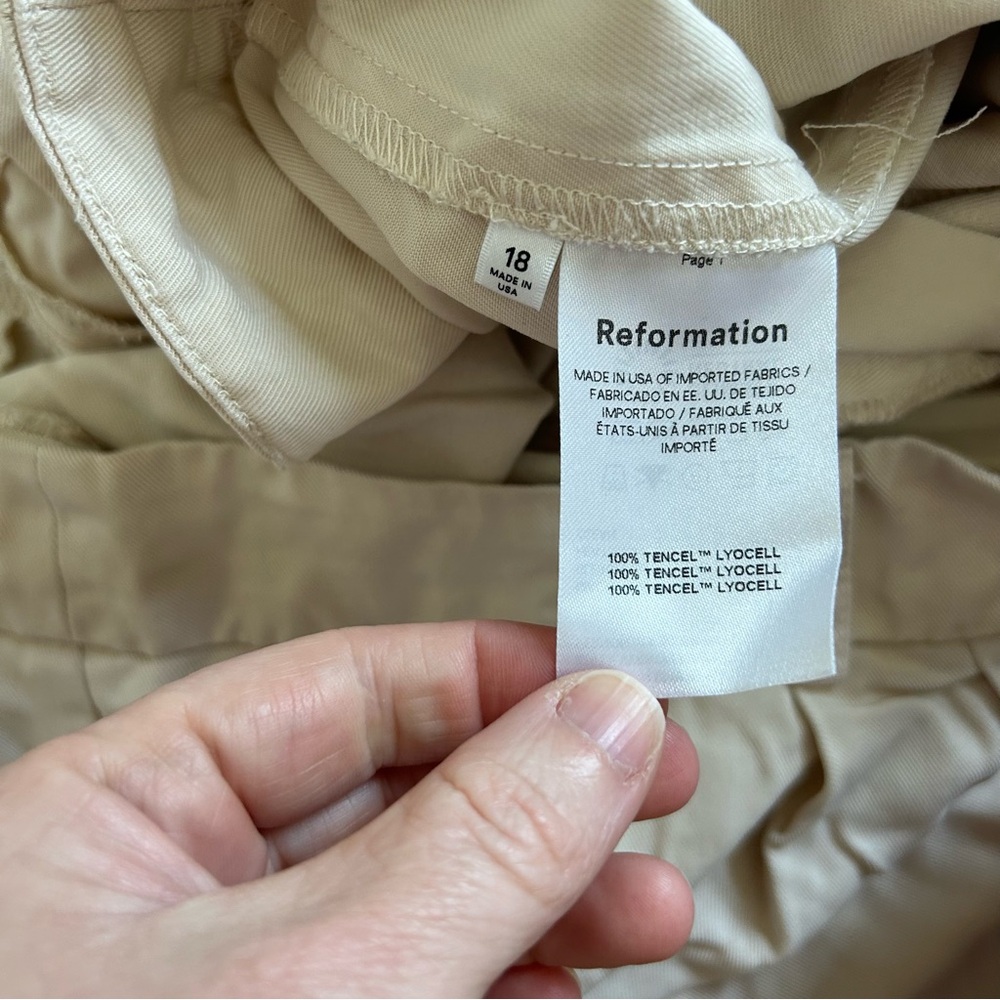 Reformation Cream Wide Leg Pants - Picture 7 of 10